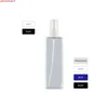 250ml Empty Square Plastic Bottle Spray Pump ,Cosmetic Sprayer Container Perfume , Mist Clear White Blue 25Pcshigh quatiy