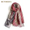 Classic Fashion American Flag Scarves for Ladies Retro Voile Scarf Fivepointed Star Randig Print Scarf Gift in Stock USA15426324