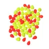 100Pc Terminal Tackle Moveable Float Tail Eye-catching Beans Sensitive Signal Sender Visualable Red/Yellow Fishing Tackle