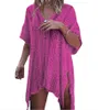 Maillot de bain une pièce, vêtements de protection solaire pour femmes adultes, chemisier ajouré en Crochet, maillot de bain en tissu tricoté