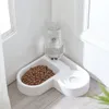 1 코너 개 개 그릇 애완 동물 자동 피더 고양이 물 공급 용 대용량 디스펜서 그릇 공급 장치