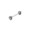 14G Stainless Steel Diamond Tongue Bar Rings Straight Barbell Body Piercing Jewelry