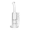 Hookahs 12.4inches Glass water bongs Twin Cage Junior pipe 3-5mm thickness Bubbler