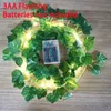 Błyskawiczne diody LED Ivy Vine Lights lub bateria LED liść Garland Święta Bożego Narodzenia na domowe światła dekoracyjne LJ201018251Q