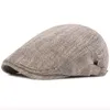 Ht3096 berets vår höst mössa hatt retro nyhetsboy murgröna platt mössa tappning randig konstnär målare hatt justerbar män kvinnor beret