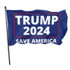 트럼프 2024 아메리카를 구하기 위해 미국의 큰 깃발 3 'x 5'ft 100D 폴리 에스테르 빠른 선명한 2 개의 황동 그로밋이있는 생생한 색상