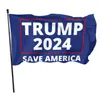 Trump 2024 Save America Make America Great Again Flags 3' x 5'ft Poliestere 100D Spedizione veloce Colori vivaci con due anelli di tenuta in ottone