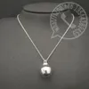Kedjor 2022 Original 1:1 Sterling Silver Tif Halsband Högkvalitativ boll för damer bröllopsfest Utsökt lyx smycken gåva