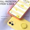 Coershoes voor mobiele telefoons voor iPhone 12 11 Pro Max XR XR XS 8 Plus 7 SE 2021 6 6S Macaron Color Soft Silicone Cover Ring Holder Handrope3445278