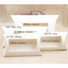 Kraft Gift Wrap Pillow Box with Clear PVC Window Black Brown White Pillows Shape Handmade Candy Soap Packaging Boxs 255 N22109510