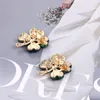 Smyckesuppsättning med 12 st Crystal Green Leaf Brosch Lapel Pins Kläd smycken Tillbehör