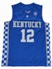 Karl-Anthony Towns Jersey Kentucky Wildcats Blue White Dikiş Herhangi bir İsim Numarasını Özelleştir Erkek Kadın Gençlik Basketbol Forması