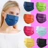 18 kleuren Wegwerp gezichtsmasker Volwassen maat Retail-pakket 10 stks / pak Modeontwerper Elastische oorlus 3-laags beschermend Ademend en comfortabel schip in 12 uur