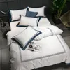 5つ星ホテルホワイトラグジュアリー100％エジプト綿寝具セットフルクイーンキングサイズ布団カバーベッド/フラットフィットシートセット6ピース201210