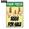 Farm Fresh Eggs for ART Retro Tablie Metal Tin Signs