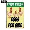 FARM FRESH EGGS FOR Art Retro Plaque Metal Tin Signs Cafe Bar Pub Signboard Wall Decor Vintage Nostalgia Plates2263183