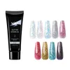 15ml Glitter Förlängning Nail Gel Acrylic Hard Gel 9 Färger Crystal Gel Nail Polish Builder Tips Förbättring Snabbtillägg