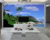 3d muur papier huis verbetering behang mooie kust kokospalm landschap woonkamer slaapkamer wandbekleding HD wallpaper