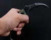 Nova lâmina fixa Karambit ao ar livre faca tática D2 Blade de lavagem de pedra preta Tang Completa G10 com bainha de couro