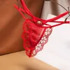 Sexy G Strings Multilayer Low Caist Line See através de mulheres tangas de roupas íntimas T Roupas de lingerie de Back Leggings