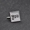 i love you cufflinks lovers Business suit Shirt cuff links button women men's fashion jewelry Valentine's Day gift