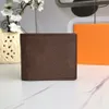 Cartera de diseño clásico Carteras Damier Graphite de alta calidad para hombres y mujeres, monedero corto de cuero, tarjetero, estuche para tarjetas con bo186q