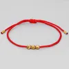 Meetvii Handgjorda kedja Enkel etniska pärlor Lucky Rope Armband Bangles For Women Men Wax Thread Wrist Jewelry Gift2423