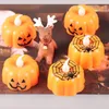 Halloween Spider Pumpkin Lamp Plastic Pumpkin Candles Light LED Electronic Flameless Candle Home Bar Dining Halloween Decoration