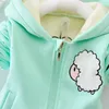 Baby Boys Girls Autumn Warm Waist Coat + Sweatshirt + Pants 3Pcs Infant Kids Children Sports Suit Toddler Clothes