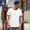 SauceZhan Free Shipp Ringer Tee 3-color Short Summer T-shirt Male 100% Cotton T Shirt Short O-neck Reinforced Tshirt 320g G1229