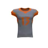 Mens custom blank Orange Teal Football Jerseys Embroidery LOGO WHITE WOMENS any Name number stitched Shirts S-XXXL A0036