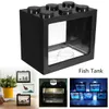 LED Mini Fish Tank 6 Colors Light Lamp rium Building Block Home Office Tea Table Decoration 12x 8x 10.5cm Y200917