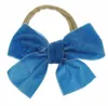 Bebek Kız Headand Kadife Bow Lastik Bantlar Şeker Renk Elastik Hairband Çocuk Saç Bow Şapkalar Bebek Butik Saç Aksesuarları 15 Renkler