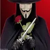 Cadılar Bayramı Maskeleri V Vendetta Mask için Guy Fawkes Anonim Süslü Elbise Cosplay Kostümleri Masquerade Film Yüz Maskeleri