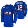 Team USA 2022 Hockey Jersey Brendan Brisson Matty Beniers Kenny Agostino Sam Hentges Andy Miele Brian Cooper Drew Helleson David Warschsky Brian O'Neill