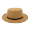 Jazz Formal Hat Panama Cap Hombres Mujeres Flat Felt Fedora Hats Winter wide Brim caps Mujer Trilby Chapeau Lady headwear Accesorios de moda NUEVO