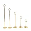 Luxury Gold 6/8/12 inch Tall Stainless Steel Table Number Holders Wedding Party Decoration Name Number Card Stand