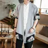 Japonês quimono cardigan homens haori yukata masculino samurai traje roupas jaqueta mens camisa asiática1