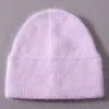 Xfhh Einfarbig Winter Hüte Frauen Männer Flauschigen Lange Haare Kaschmir Gestrickte Mützen Warme Wolle Herbst Weibliche Beanie Caps Casual