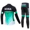 2020 Bora Team Radfahren Trikots Lätzchen Radfahren Jersey Gel Pad Bike Set MTB Sobycle Lange Ärmel Ropa Ciclismo Herren Radfahren tragen B2753803