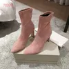 Hot Koop Luxe Designer Womens Laarzen Nieuwe Mode Hoge Hakken Vrouwen Herfst en Winter Enkellaarzen Lederen Schoenen Maat 35-40