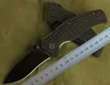 Högkvalitativ Flipper Folding Kniv 440c Drop Point Black Coated Blade Aviation Aluminium Handtag Utomhus Camping EDC Pocket Knives