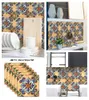 Mosaico auto adesivo papel de parede adesivo DIY impermeável telhas de cerâmica adesivos para casa decoração cozinha wc wall papel conjunto