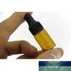 1 pc Garrafa vazia do conta-gotas Âmbar Óleo essencial de vidro aromaterapia líquida marrom 3ml gota para massagem garrafas de pipeta recarregável