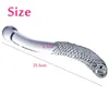 NXY Dildos Double Crystal White False Penis Glass Artificial Particle Spiral Point g Massager Sex Toy Adult Game Lesbian1210