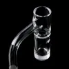 Auto Hybrid Helsvetsade Rökning Fasad Kant Kvarts Bangers Med 2st Tourbillon Spinnande Lufthål 10mm 14mm 18mm Frostade fogspikar För Glas Vatten Bongs Rör