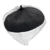Bérets mode élégante dame femmes béret bonnet rétro Style classique dentelle maille feutre de laine filles chapeau doux couleur unie chapeaux1