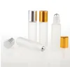 3ml 5ml 10ml 1/3oz THICK ROLL ON GLASS BOTTLE Fragrances ESSENTIAL OIL Perfume Bottles WITH SS Roller Ball Gold Lids