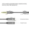 2 i 1 AUX Audio Splitter Cable 3,5 mm Jack Stereo Audio Male till 2 Kvinnliga Headset Mic Y Cables Adapter