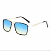 2022 Luxe zonnebrillen Designer Fashion For Men Woman Metal Vintage Ray Sunglasses Zomerheren Stijl vierkante frameloze zonnebrillen Man UV 400